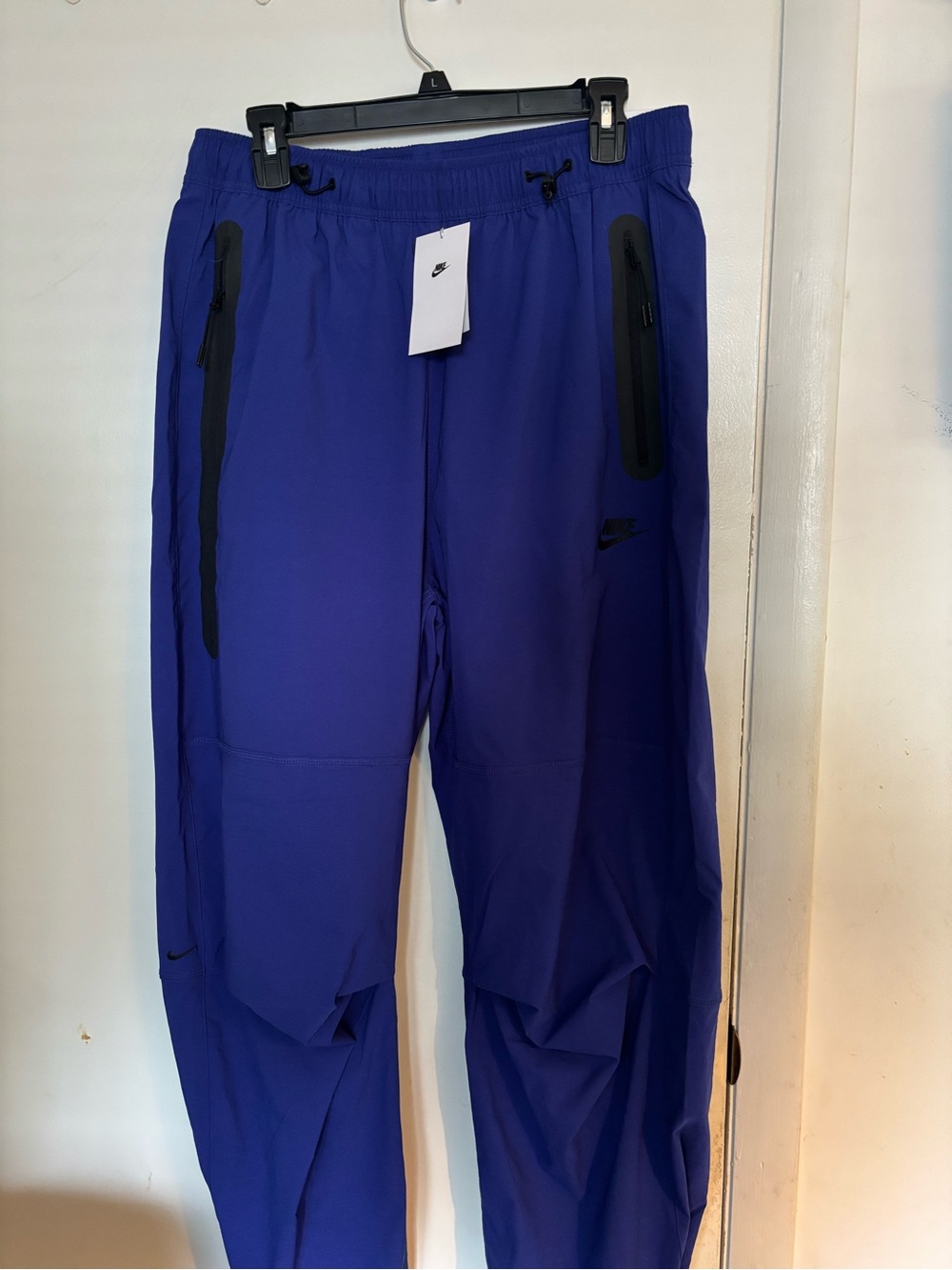 Nike Air Tech Woven Oversized Stacked Blue Pants Mens Size M